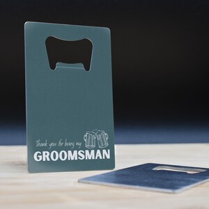 Grazie per essere il mio testimone dello sposo - Apribottiglie in acciaio inossidabile - Idea bomboniera per matrimonio dello sposo dello sposo (boop-ds23-thkyougroom)