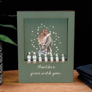 Another Year With You - Family Plywood Ornament - Create Your Family Combination with 7 People Set (lrgpolo-ds23-anotheryear)
