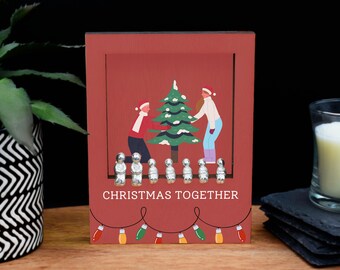 クリスマス トゥギャザー - ファミリー 合板オーナメント - 7 人セット