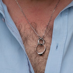 Wedding ring necklace men sale