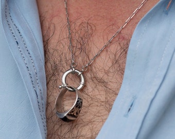Mens necklace to hold wedding ring deals