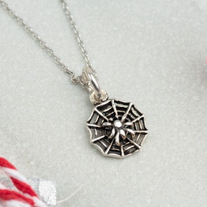 Sterling Silver Spider Necklace: Whimsical Unisex Jewelry Gift