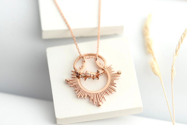 Sterling Silver Sun Ring Holder Necklace: Safe Ring Keeper Pendant image 3