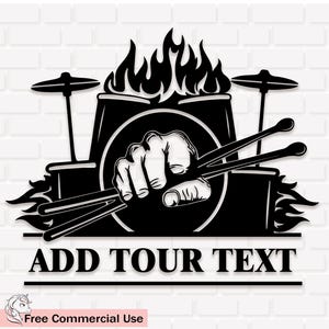 Distressed Drummer SVG: Drum Set Clipart, Cricut, DigitalDownload