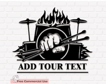 Drum Set Svg, Drummer Svg, Drum Svg, Drum Set Clipart, Drumsticks Svg, Distressed Drummer For T shirt Design, Cricut, Instant Download, Png
