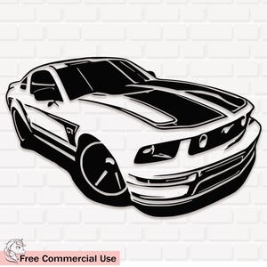 Ford Mustang Car Svg, Ford Mustang Car Png, Ford Car Clipart, Mustang Horse Clipart, Digital Download, Cricut, Silhouette, Instant Download
