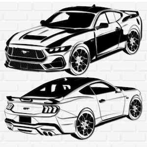 Ford Mustang Svg, Ford Svg, American Car Svg, Mustang Horse Svg, Mustang Clipart, Classic Car Svg, Cricut, Instant Download, Png