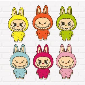 Labubu Cartoon Character SVG PNG  Bundle: T-Shirt Design - Cricut Silhouette, Digital Download
