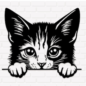 Cat SVG, Peeking Cat SVG, Cat Mom SVG, Cute Cat Svg, Cricut, Instant Download, Png