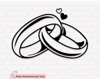 Marriage Rings Svg, Marriage Rings Png, Ring Svg, Wedding Svg, Marriage, Engagement Ring, Groom And Bride, Wedding Couple, Instant Download