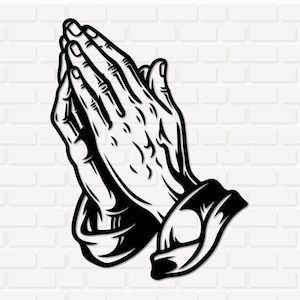 Praying Hands Svg, Faith Svg, Praying Hands Png, Jesus Hands Svg, Prayer Hands Design, Christia Clipart, Cricut, Instant Download, Png