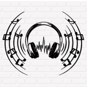 Headphones SVG, Headphone Music Clipart, Loud Noise Tunes Volume Svg, Music Shirt Svg, Cricut, Instant Download, Png