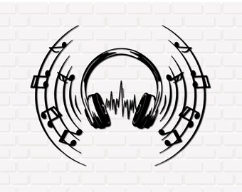 Headphones SVG, Headphone Music Clipart, Loud Noise Tunes Volume Svg, Music Shirt Svg, Cricut, Instant Download, Png