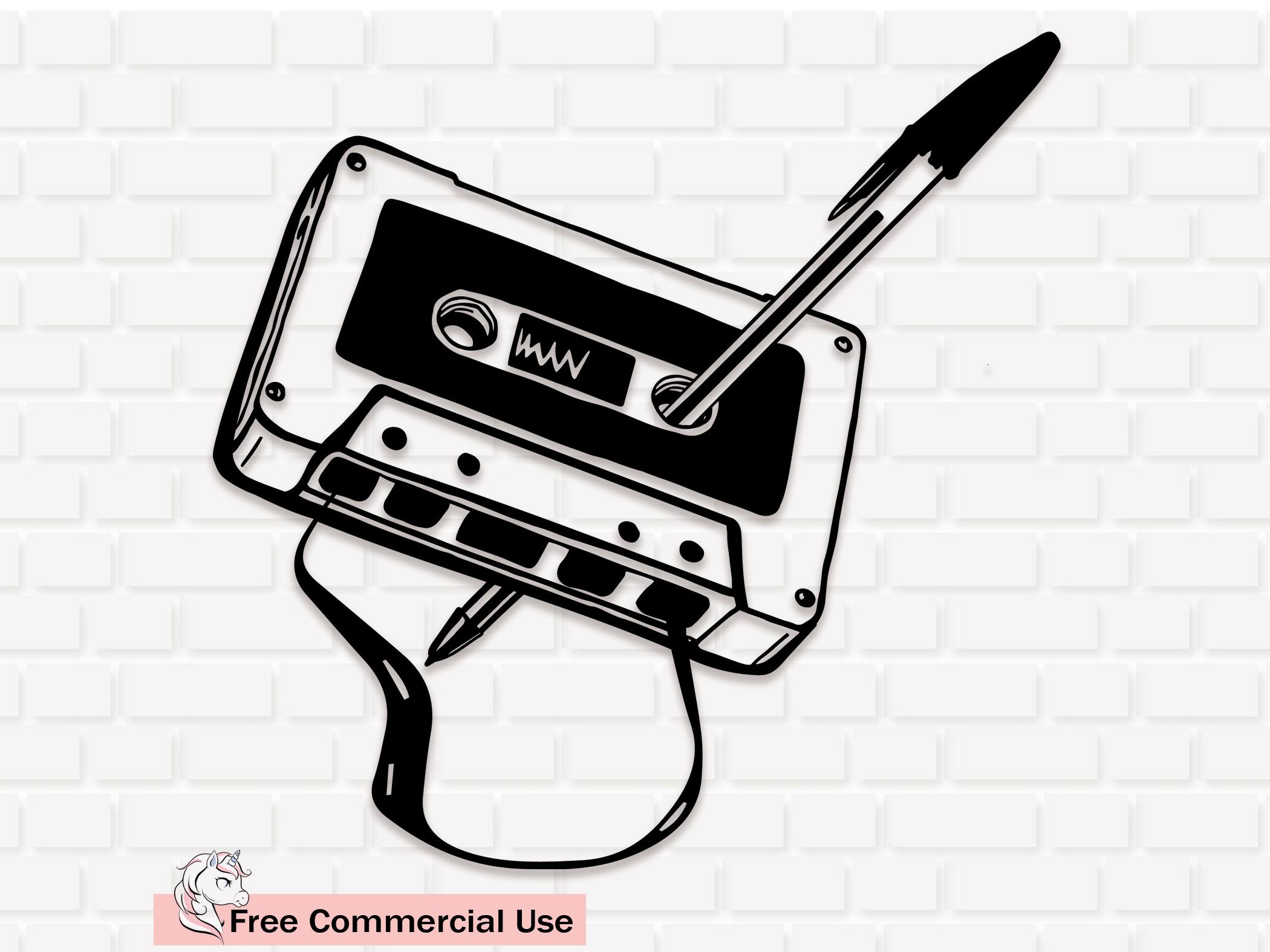Vintage Cassette Svg, Cassette Svg, Retro Audio Cassette Svg, Cassette Tshirt Svg, Music Cassette Clipart, Cricut, Instant Download, Png