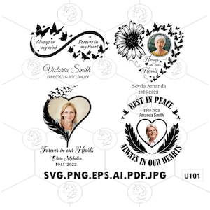 In Loving Memory Svg Bundle, Memorial Svg, Memory svg, Instant Download, Memorial Svg Shirts, Cricut, Silhouette, Editable