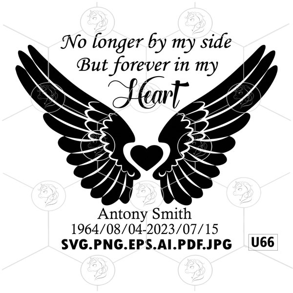 No Longer By My Side But Forever In My Heart Svg, In Loving Memory Svg, Memorial Svg, In Memory Of Svg, In Loving Memory, Rest In Peace Svg
