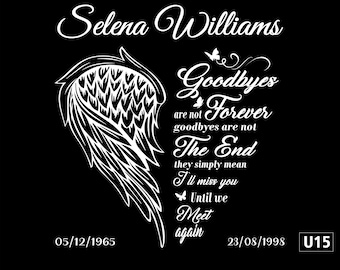 Memorial Angel Wings SVG: Remembrance Quote (Digital Download)