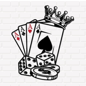 Playing Cards SVG PNG: Poker Cards Clipart (Digital Download)