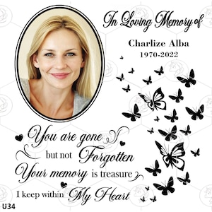 In Loving Memory Svg Editable, Memorial Png, Memorial Svg Shirt, You're Gone But Not Forgotten, Customizable Memorial Template, Clipart, Png
