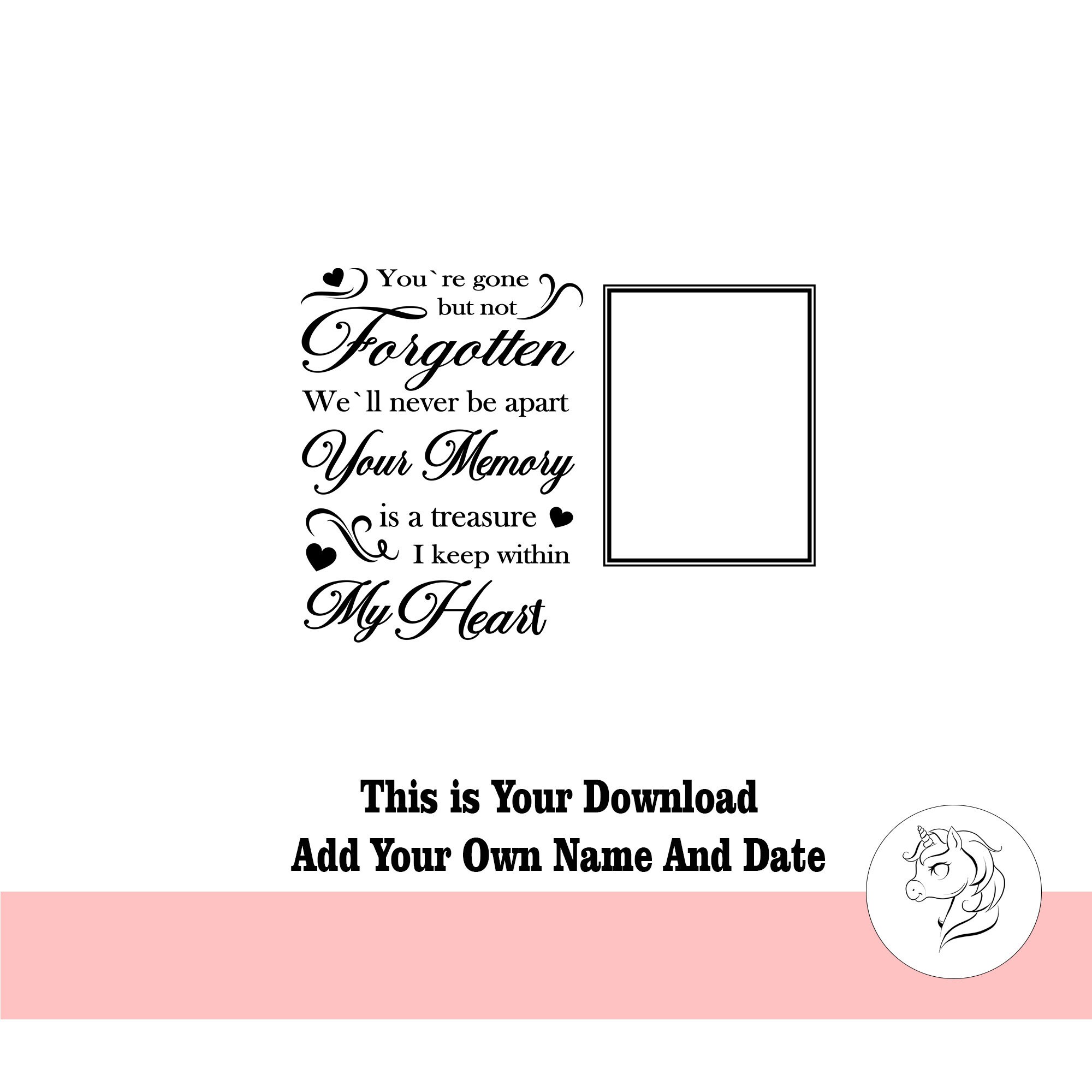 You're Gone but Not Svg in Loving Memory Svg Etsy