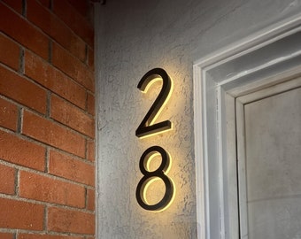 LED House number sign | Mod Mettle Address Plaque | Modern House Numbers LED Light | Address Sign | House Numbers | Backlit