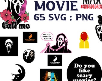 Horror Movie Bundle, Horror Movie Design, Horror Movie Files, Horror Movie Png, Instant Download