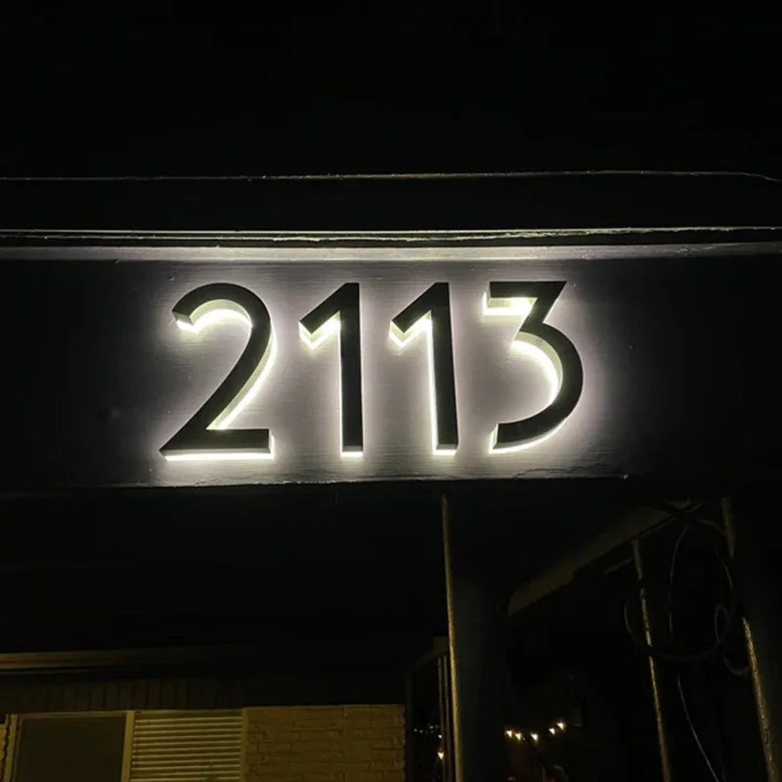 Address Sign LED House Number Sign Modern House Numbers LED Light Mod