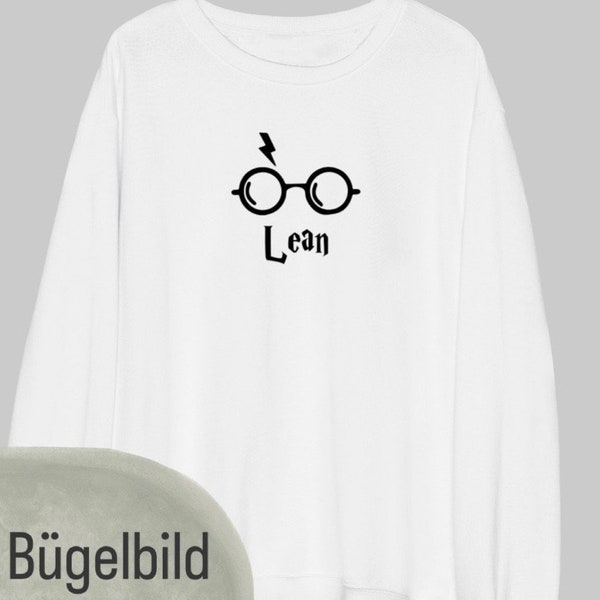 BÜGELBILD • Harry Potter • personalisiert • Bügelfolie • Name • Brille