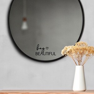 Aufkleber • Spiegelaufkleber • hey beautiful • Sticker