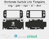 Ns Switch lite - Vector Cut File - Cricut Vector Cut File - Wrap Template - Silhouette - Cameo - SVG - PDF - Dxf - Eps