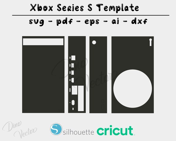 Xbox Series S Skin Template - Cricut Vector Cut File - Wrap Template - Silhouette - Cameo - SVG - PDF - Dxf - Eps