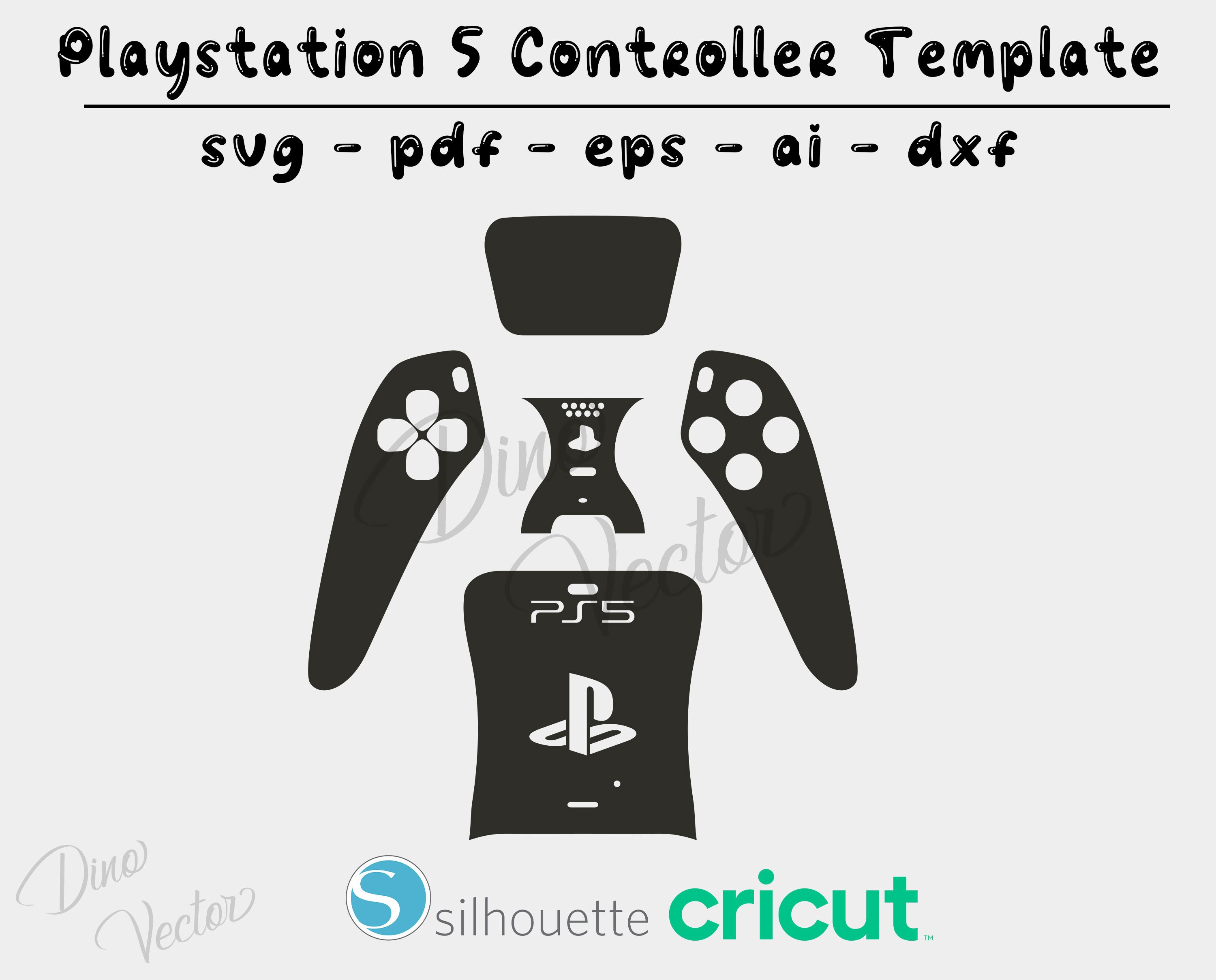 Realistic game console of the new generation Playstation 5 in vector.  Realistic Dualsenses ps5 gamepad in vector. on a blue background. Stock  Vector