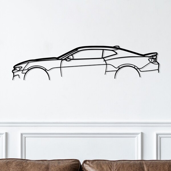 100% Made in Germany - Classic Sport Car Metal Silhouette Wall Art, Wall Decor, Metal Wall Art, Car Art, Wanddeko, Garage Wall Sign, Camaro