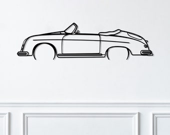 100% Made in Germany - Classic Sport Car Metal Silhouette Wall Art, Wall Decor, Metal Wall Art, Car Art, Wanddeko, Garage Wall Sign, 356