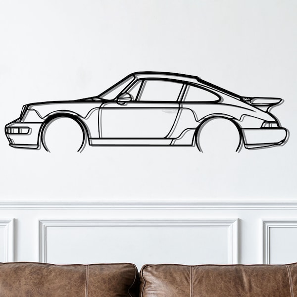 100% Made in Germany - Classic Sport Car Metal Silhouette Wall Art, Wall Decor, Metal Wall Art, Car Art, Wanddeko, Garage Wall Sign,   964