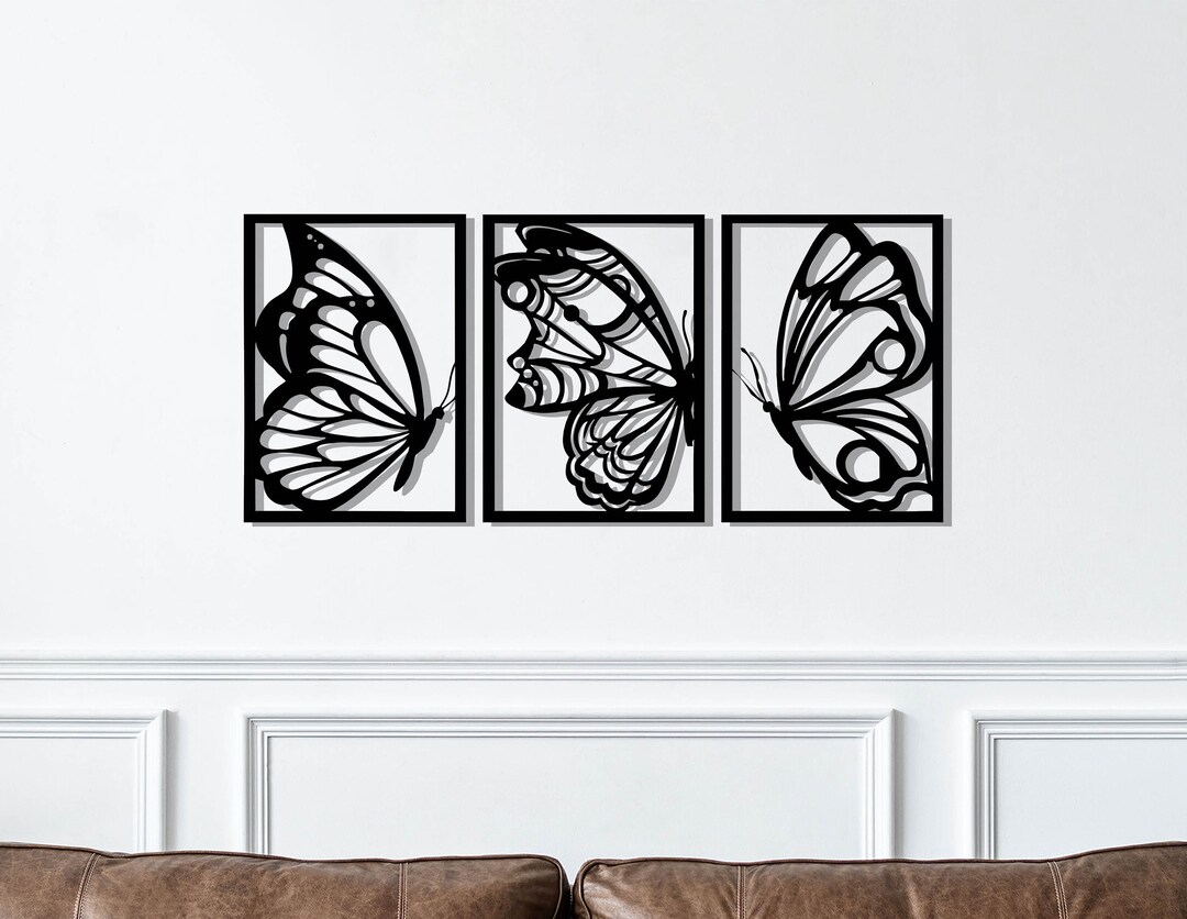 Butterfly Metal Wall Art, Metall Wanddeko, Modern Wall Art, Metal Wall