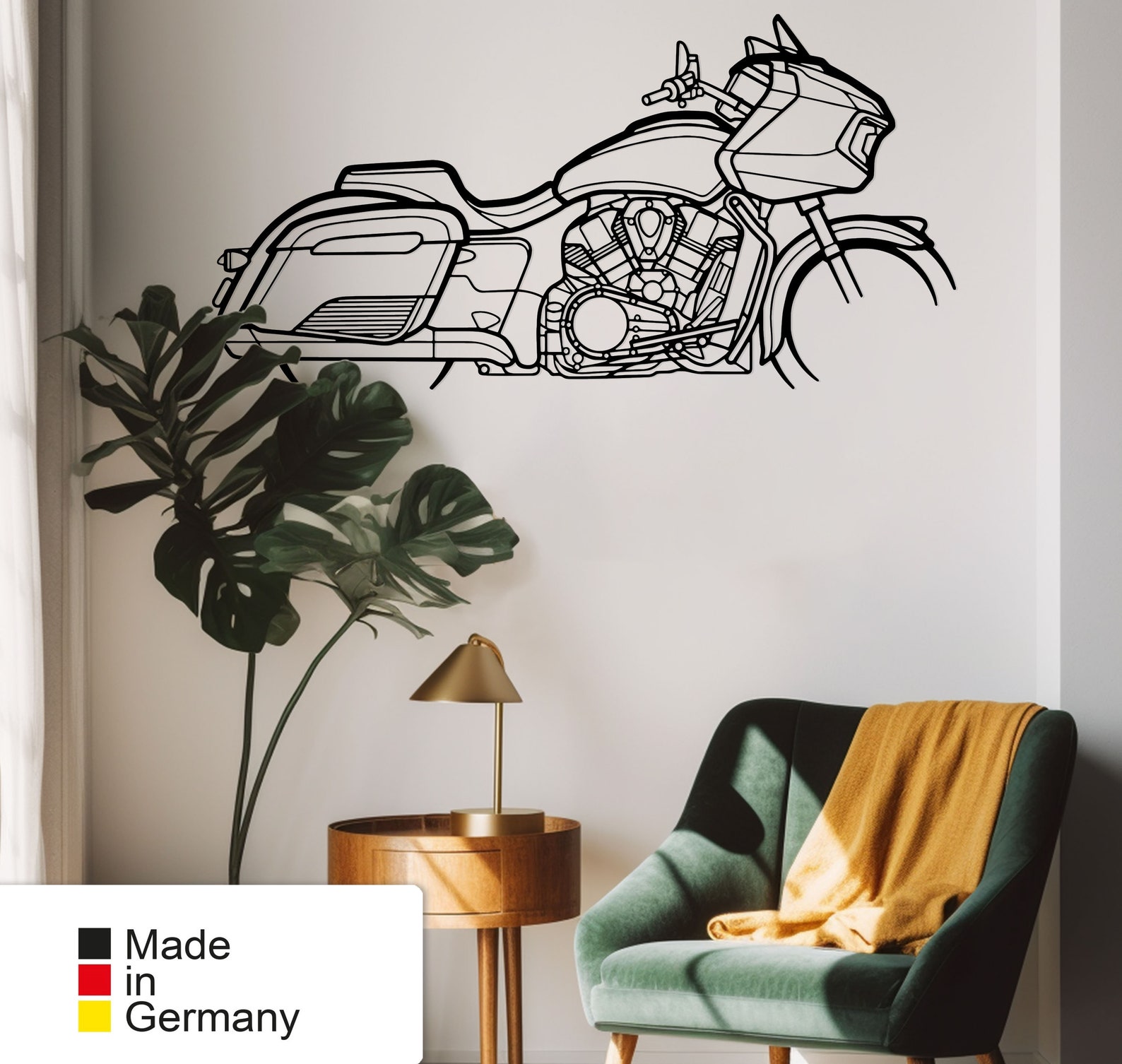 Dark Horse Motorcycle Silhouette Wall Art, Motorcycle Metal Wall Art ...