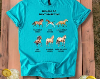 Equestrian T-Shirt, Horse Lover Tee, Equestrian Gift, Equine Shirt, Horseback Riding Top Her/Him,