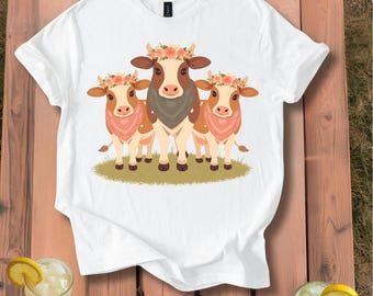 Cows with Floral Crowns T-Shirt