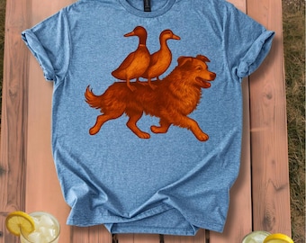 Ducks Stacked on Dog T-Shirt | Animal Graphic Tee Farm Pet Lover Gift