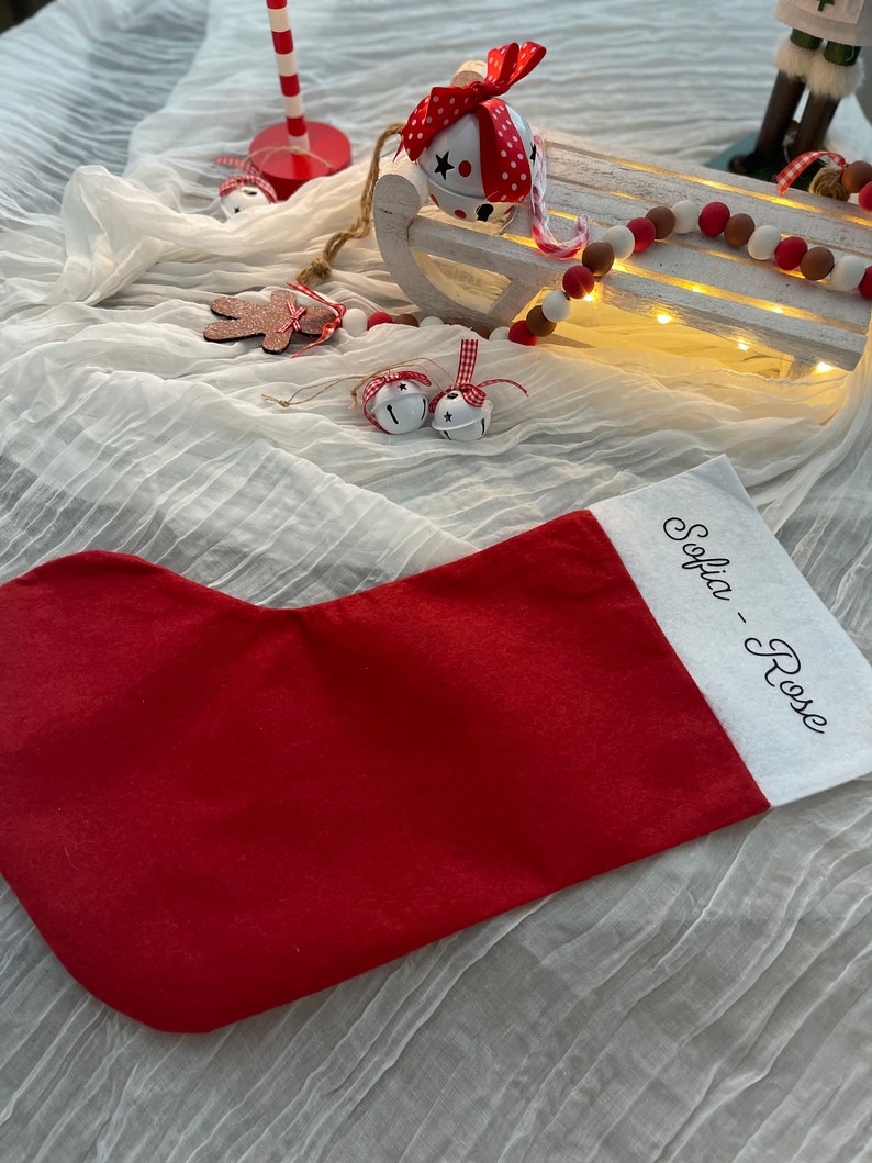 Personalised Red Christmas Stockings Etsy UK