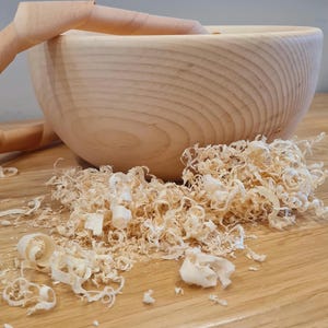 Hand-turned pine bowl