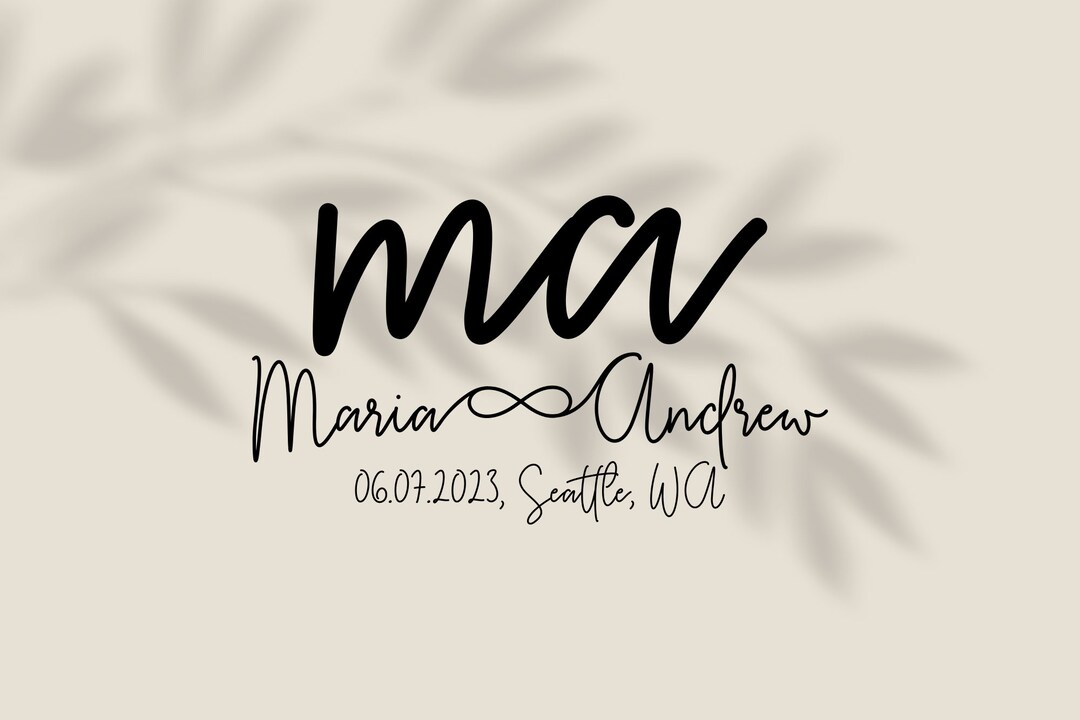 Custom Wedding Logo, Custom Wedding Monogram, Photography Logo Design ...