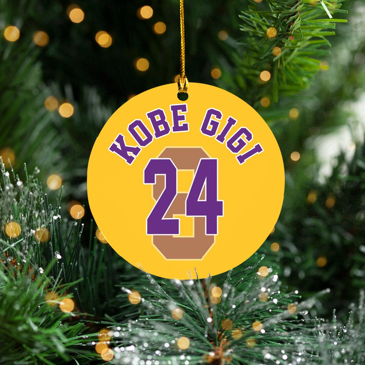 Kobe Bryant Lower Merion HS Basketball Xmas Tree Ornament vtg