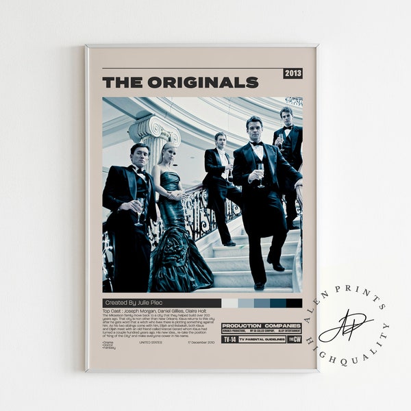 The Originals Poster, Julie Plec, Minimalist Tv Series, Vintage Retro Art Print, Wall Art Print, Mid century modern, Tv Series Poster