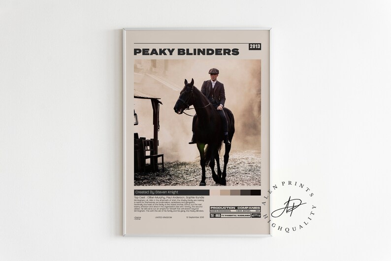 Peaky Blinder Thomas Shelby A MURO ARTE FOTO 30MM Deep - Foto 5