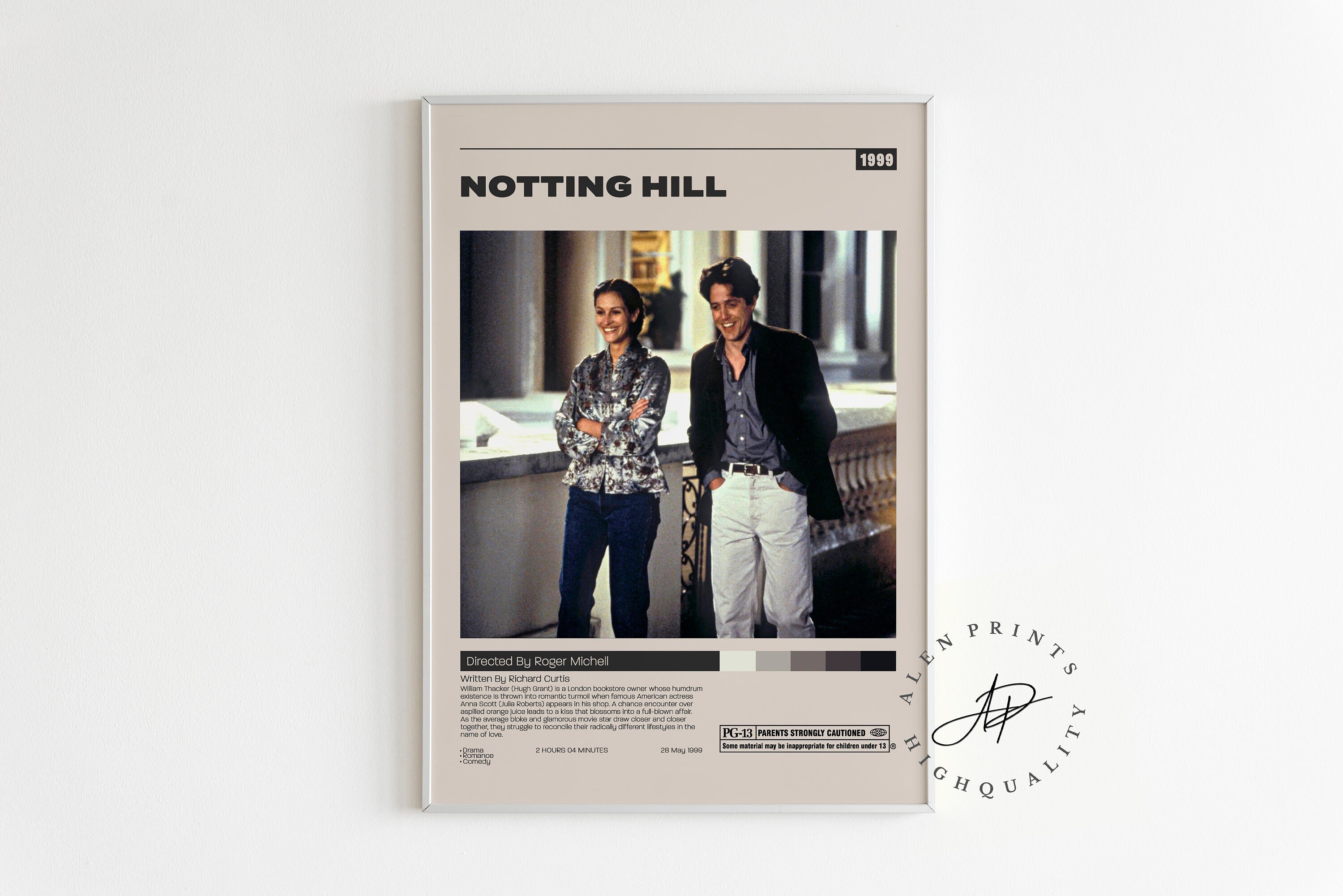 Notting Hill movie minimalist by Remake Posters
