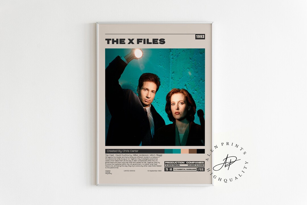 THE X-FILES, Chris Carter, Minimalist Tv Series, Vintage Retro Art ...