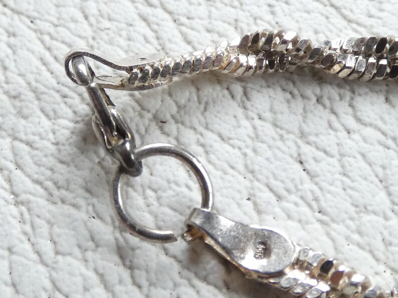 Vintage Sterling Silver Curb Twist Link Necklace Chain Long Etsy