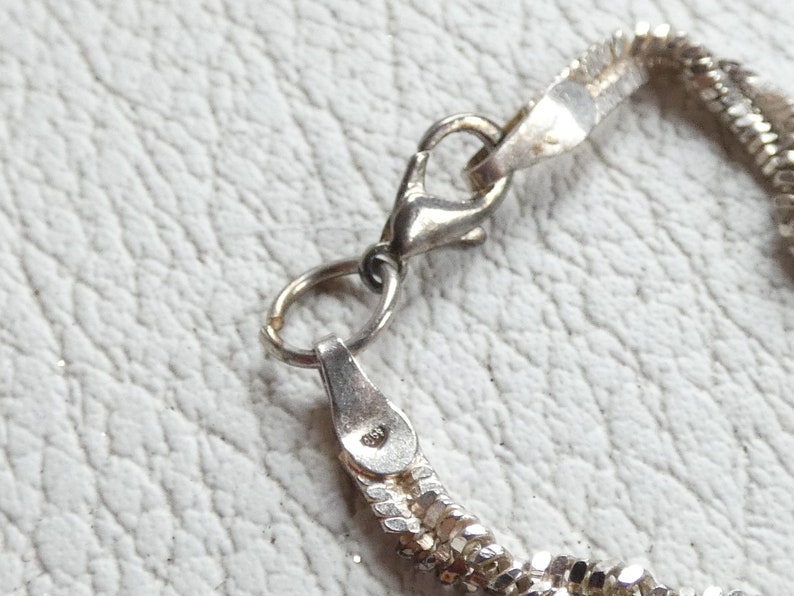 Vintage Sterling Silver Curb Twist Link Necklace Chain Long Etsy